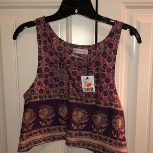 Urban Outfitters floral pattern cropped tank top